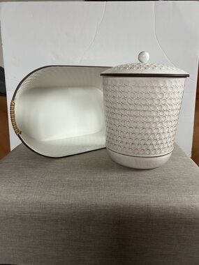 Better Homes And Gardens Antiqued White Galvanized Ice Bucket & Oval Tub